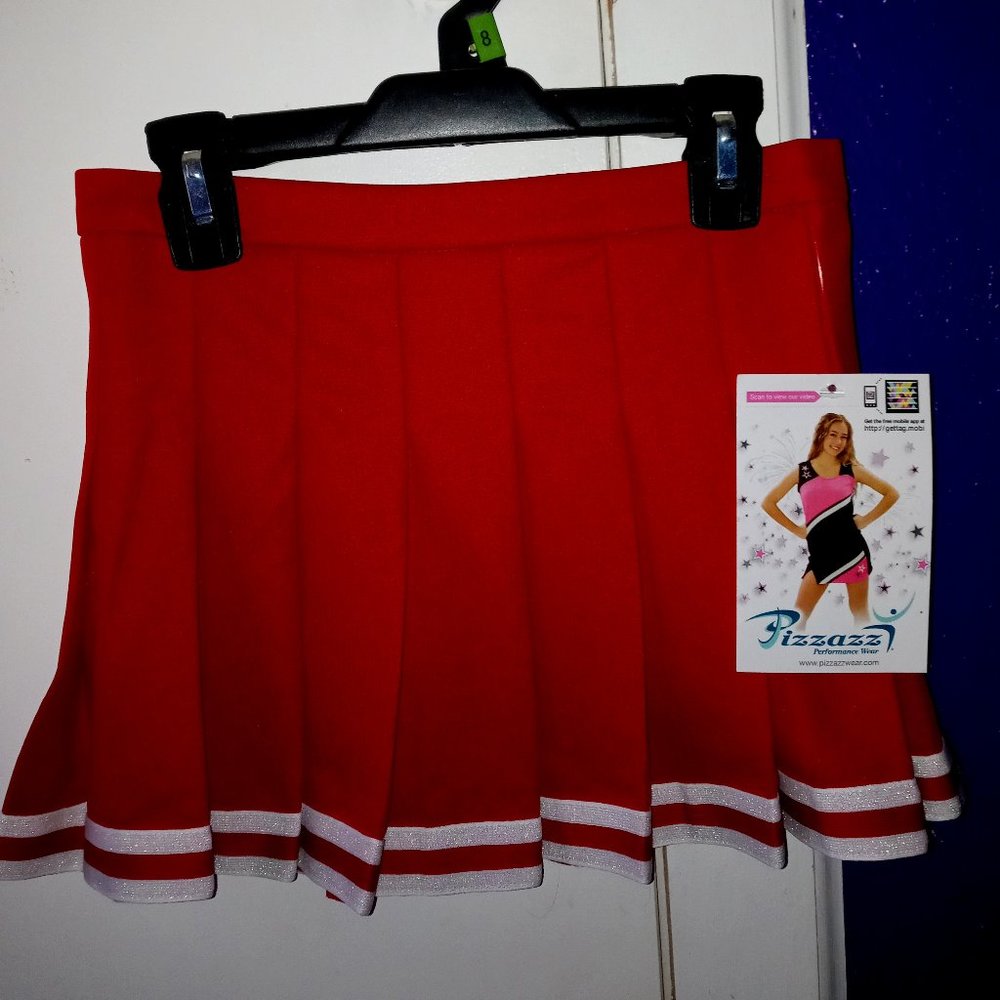 Red Pleaded Cheerleading Skirt